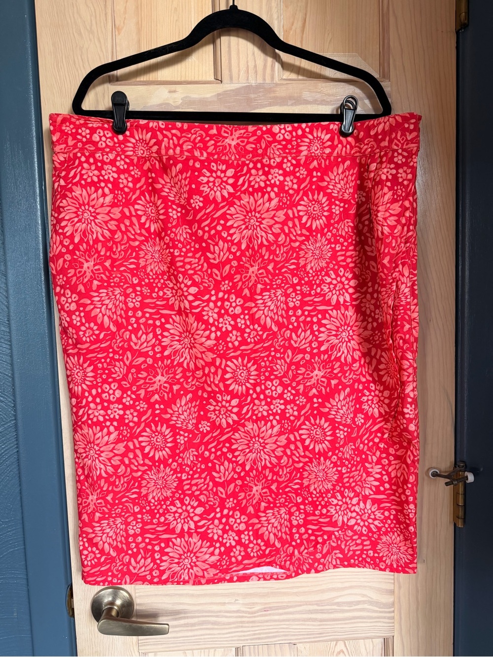 Ripskirt Hawaii Floral-Print Red Pencil Skirt XXL